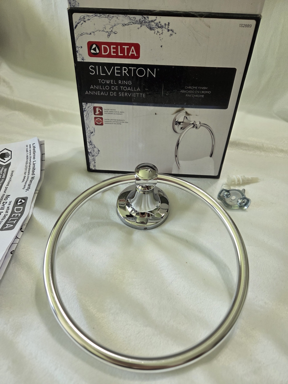 Delta Silverton Chrome Towel Ring